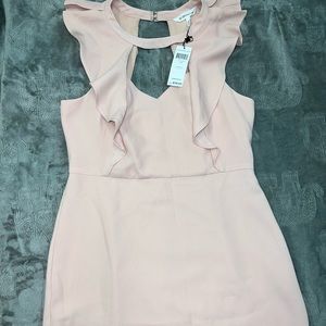BCBG pink ruffle dress